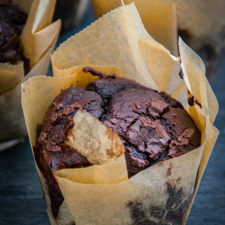 Schoko-Schoko-Muffins // Einfaches Rezept