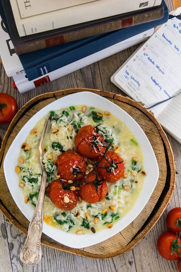 Bärlauchrisotto mit karamellisierten Tomaten, Frühling, Rezept