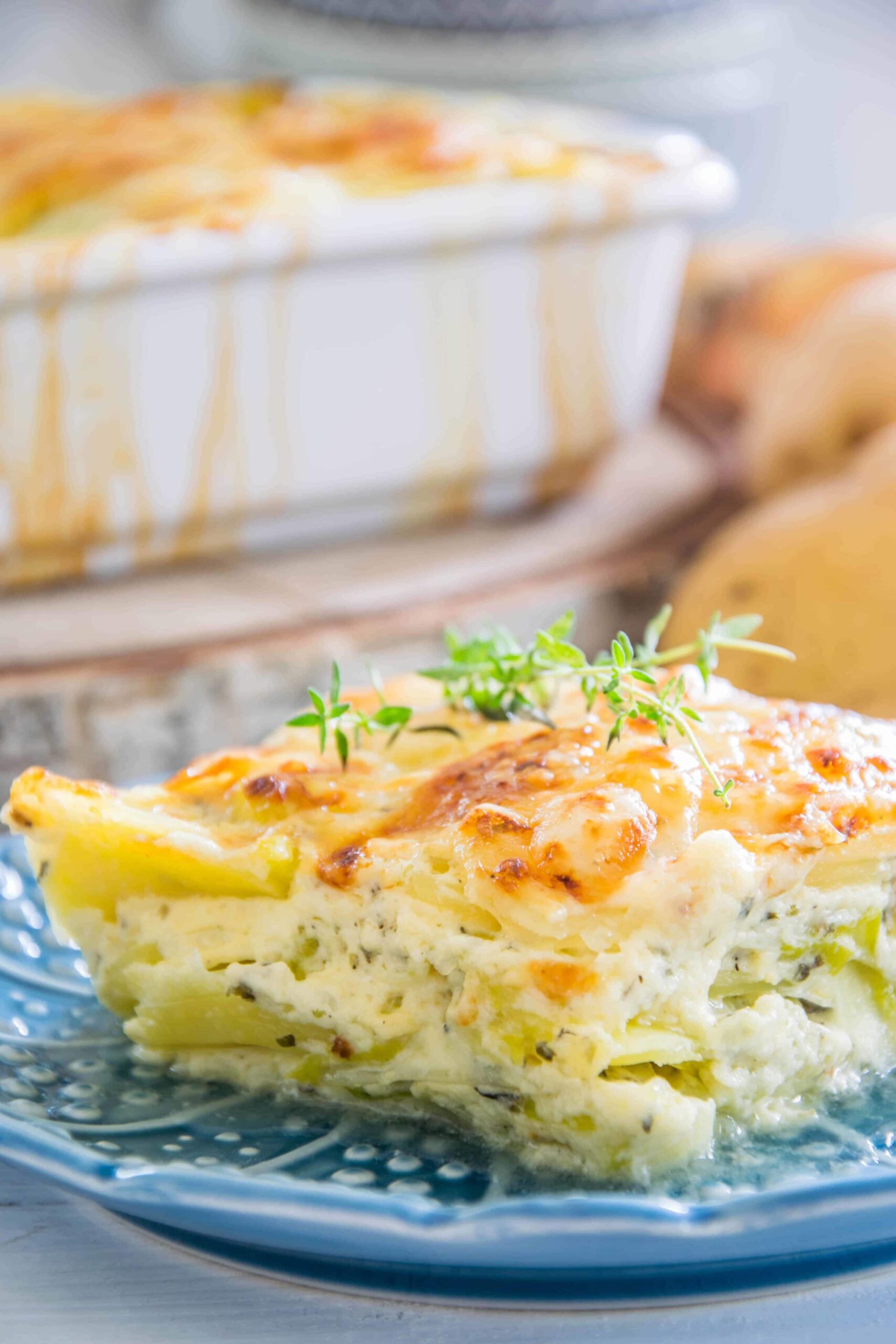 Schnelles Kartoffelgratin mit gekochten Kartoffeln