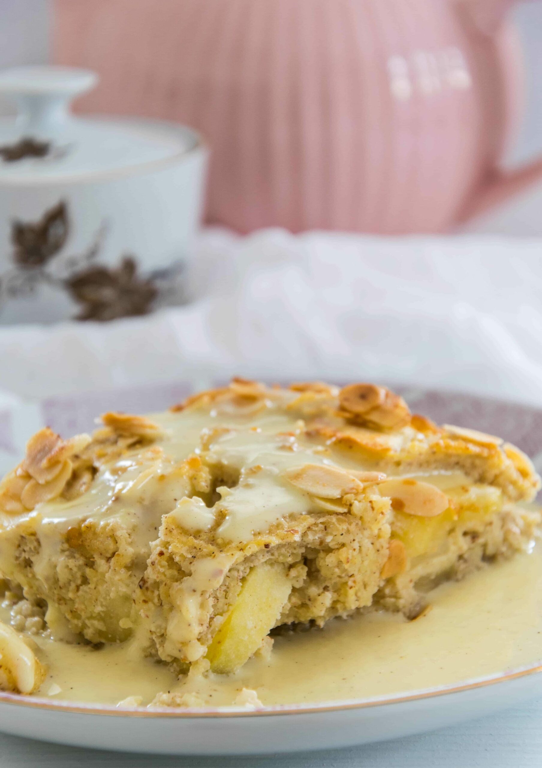 Hirse-Apfel-Auflauf mit Vanillesauce Hirse-Apfel-Auflauf mit Vanillesauce