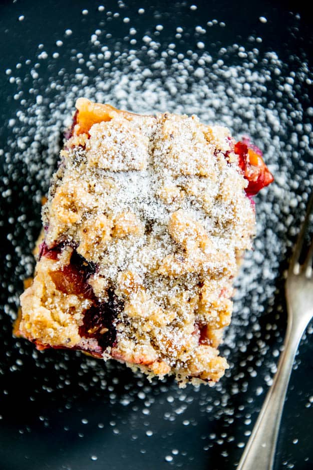 Zwetschken-Mohn-Klecksekuchen mit Nussstreuseln, Blechkuchen, Herbst