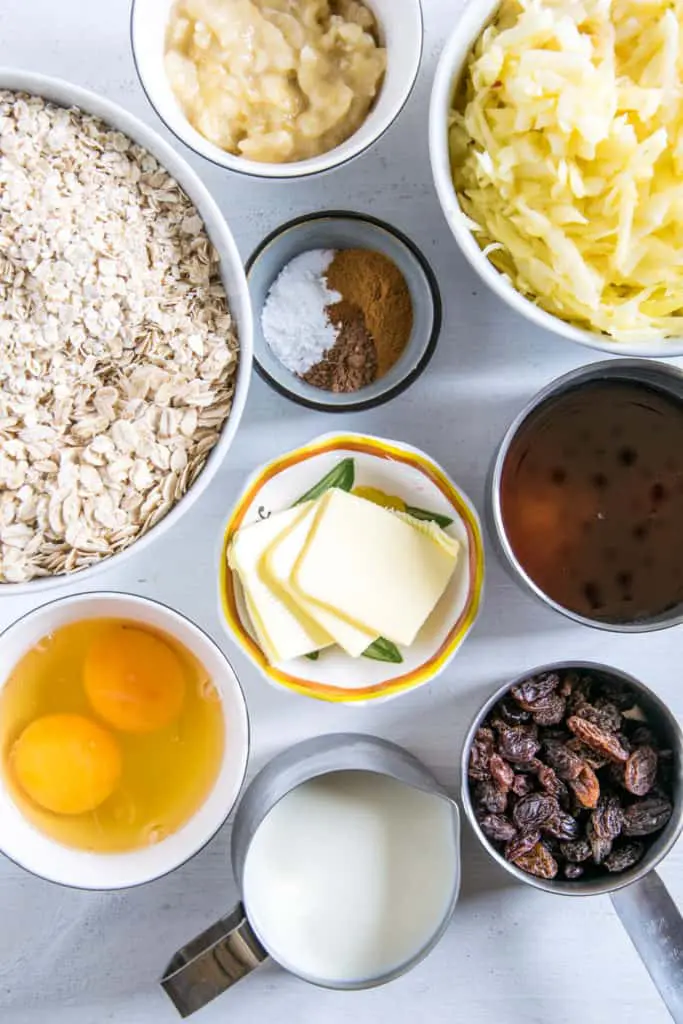 Zutaten für Baked Apfel Zimt Oatmeal