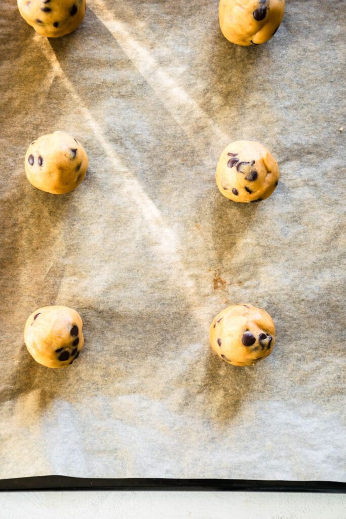 Zubereitung von Chocolate Chip Cookies