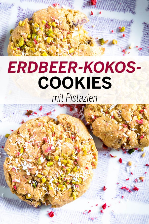 Erdbeer-Kokos-Cookies