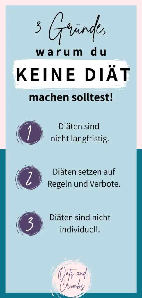 3 Gründe, warum du keine Diät machen solltest.