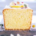 Zitronenkuchen soll in der Kastenform nicht stark aufgehen, sondern oben eher flach sein.