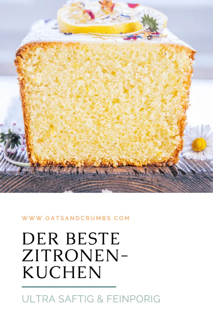 Pinterest-Grafik für den besten saftigen Zitronenkuchen