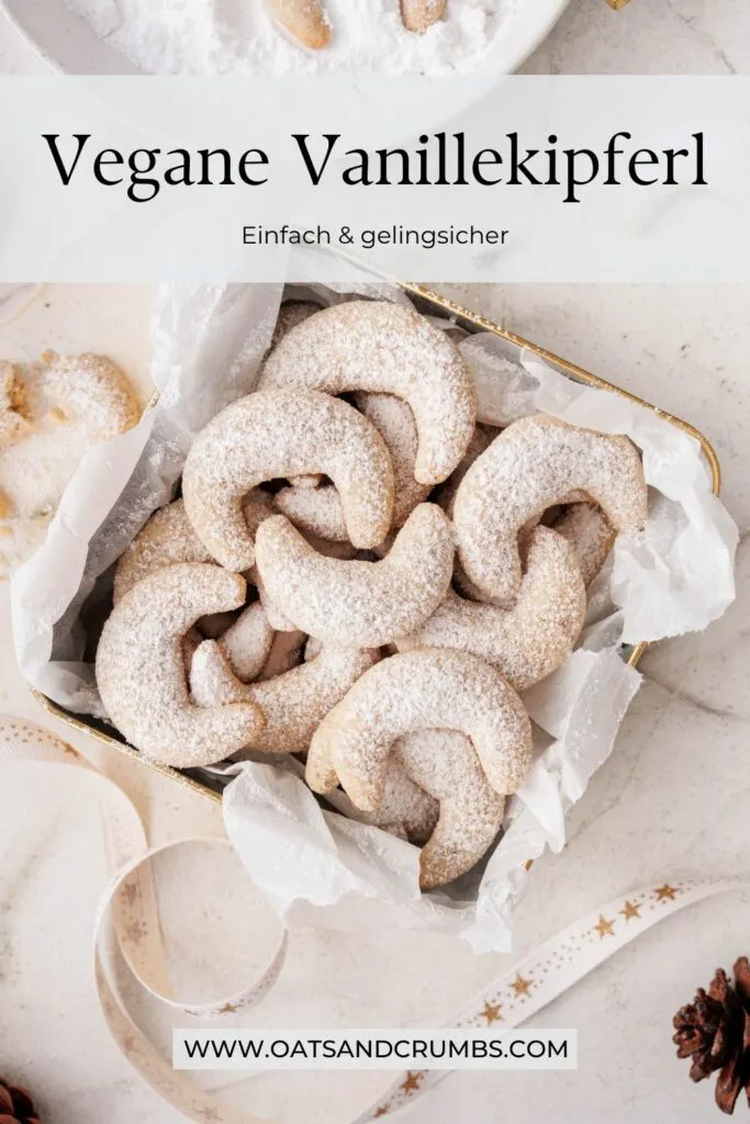 Klassische Vanillekipferl in vegan