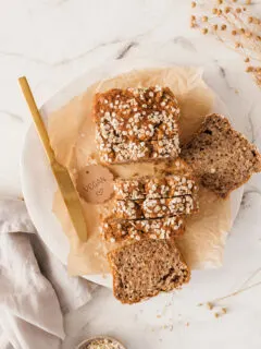Schnelles veganes Bananenbrot mit Haferflocken