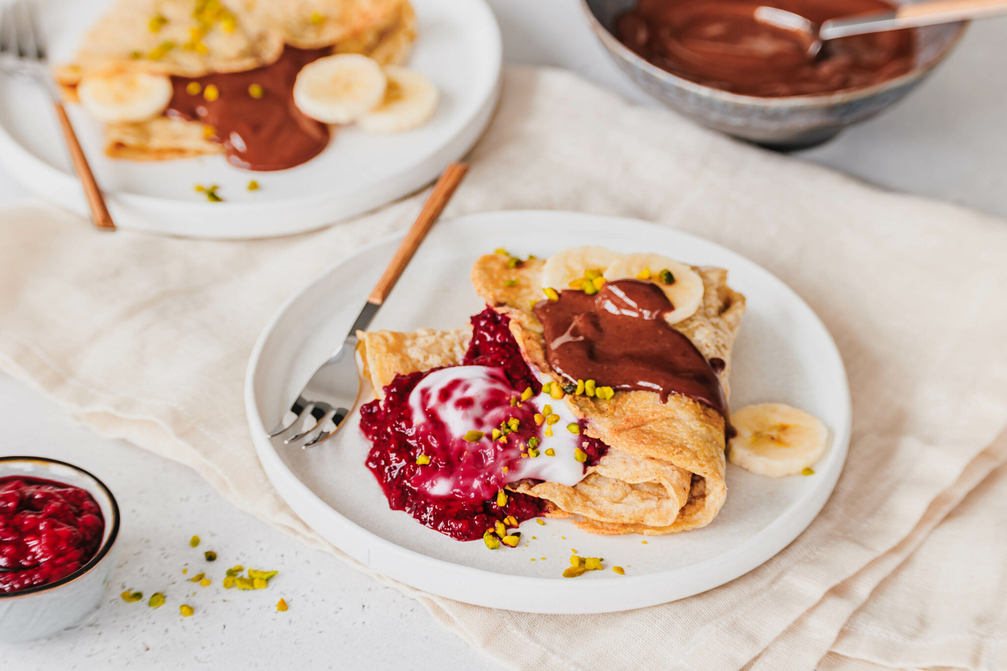 Haferflocken-Pfannkuchen ohne Mehl (vegan)
