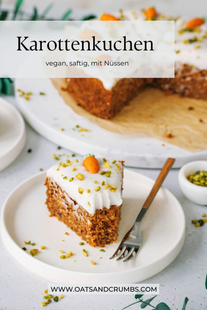 Veganer Karottenkuchen mit Nüssen