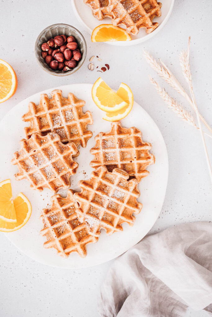 Vegane Waffeln ohne Butter.