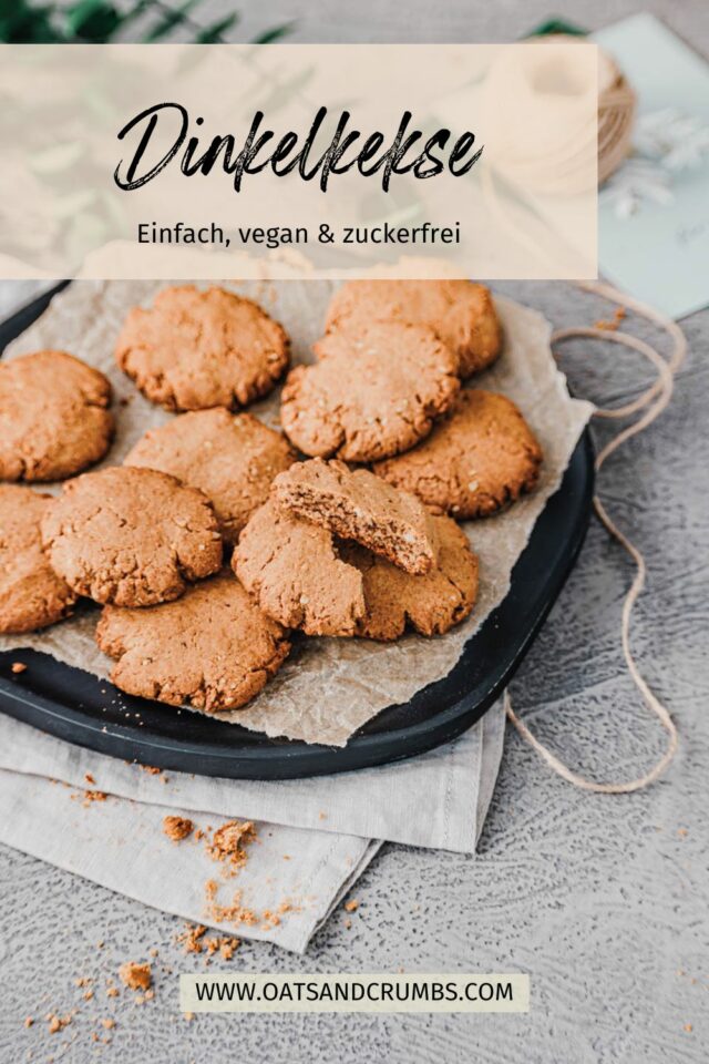 Einfache Dinkelkekse // Rezept ohne Zucker