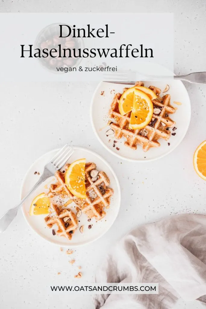 Einfache vegane Waffeln ohne Zucker.