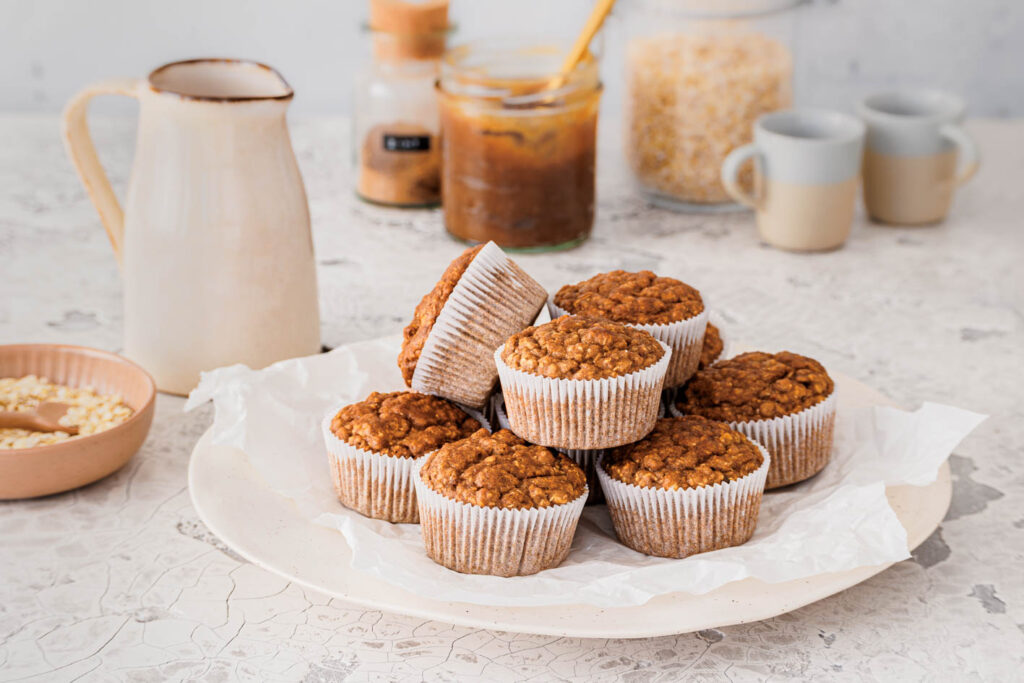 Vegane gesunde Muffins ohne Zucker.