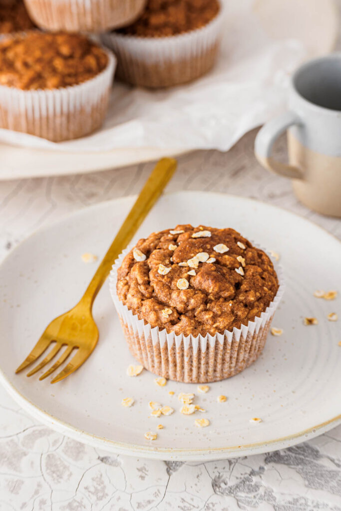 Bananenmuffins-Rezept mit Haferflocken.