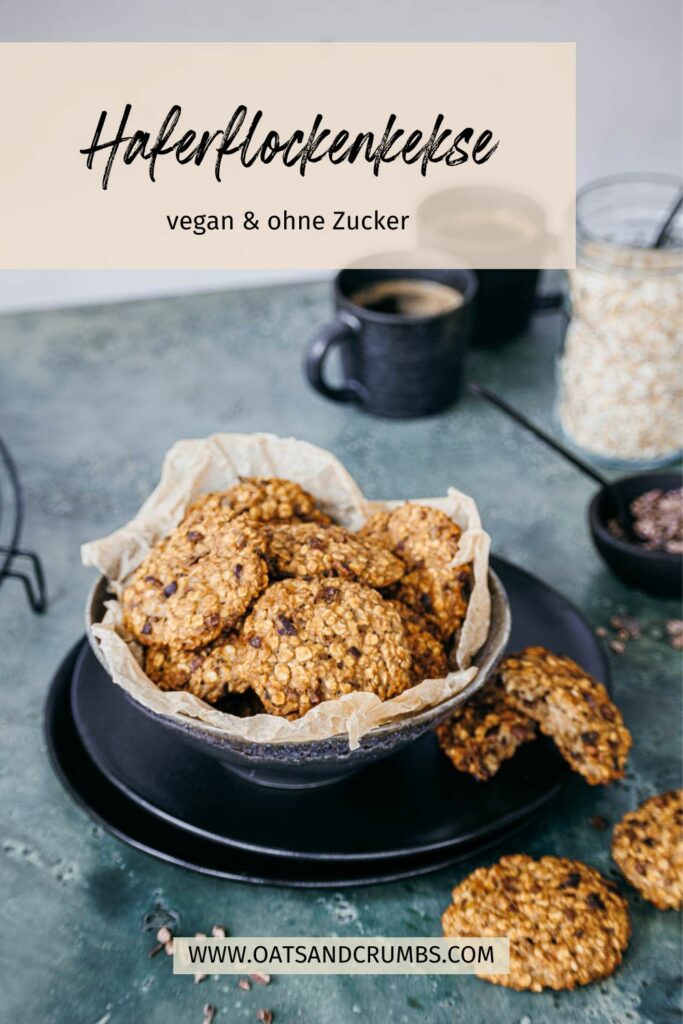 Pinterest-Grafik zum Haferflockenkekse-Rezept