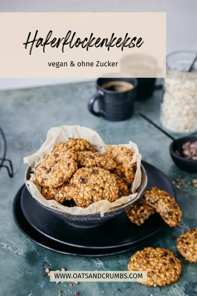 Pinterest-Grafik zum Haferflockenkekse-Rezept