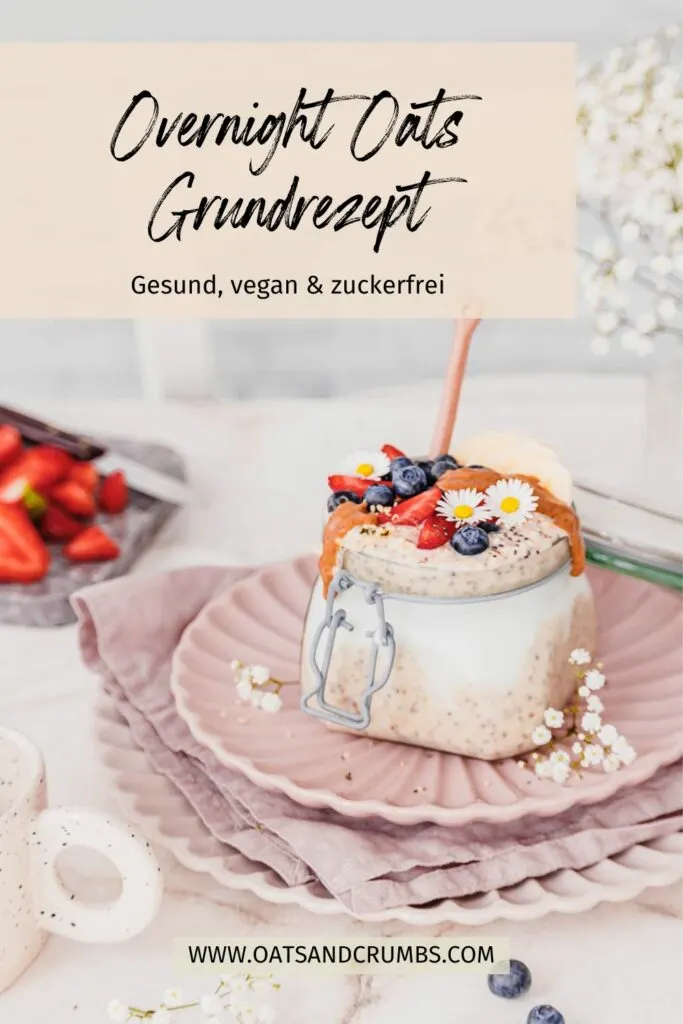Pinterest Grafik zum Overnight-Oats-Grundrezept.
