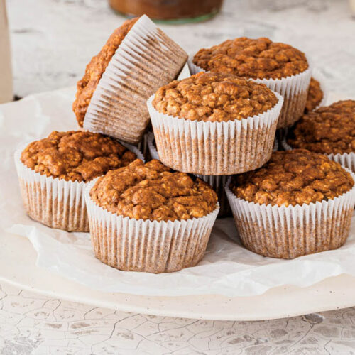 Bananen-Haferflocken-Muffins // vegan &amp; gesund
