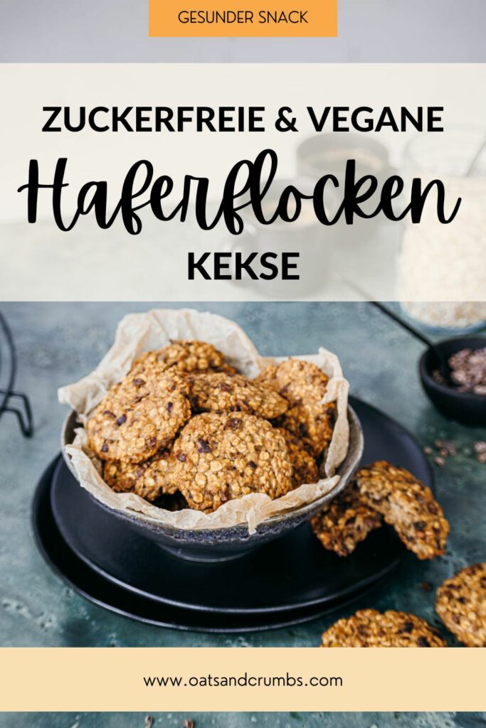 Zuckerfreie Haferflockenkekse mit Banane.