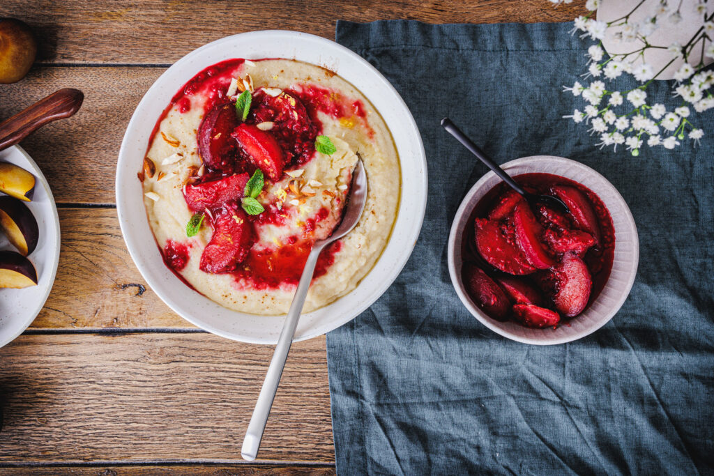 Schnelles Grießbrei-Rezept mit Hafermilch.