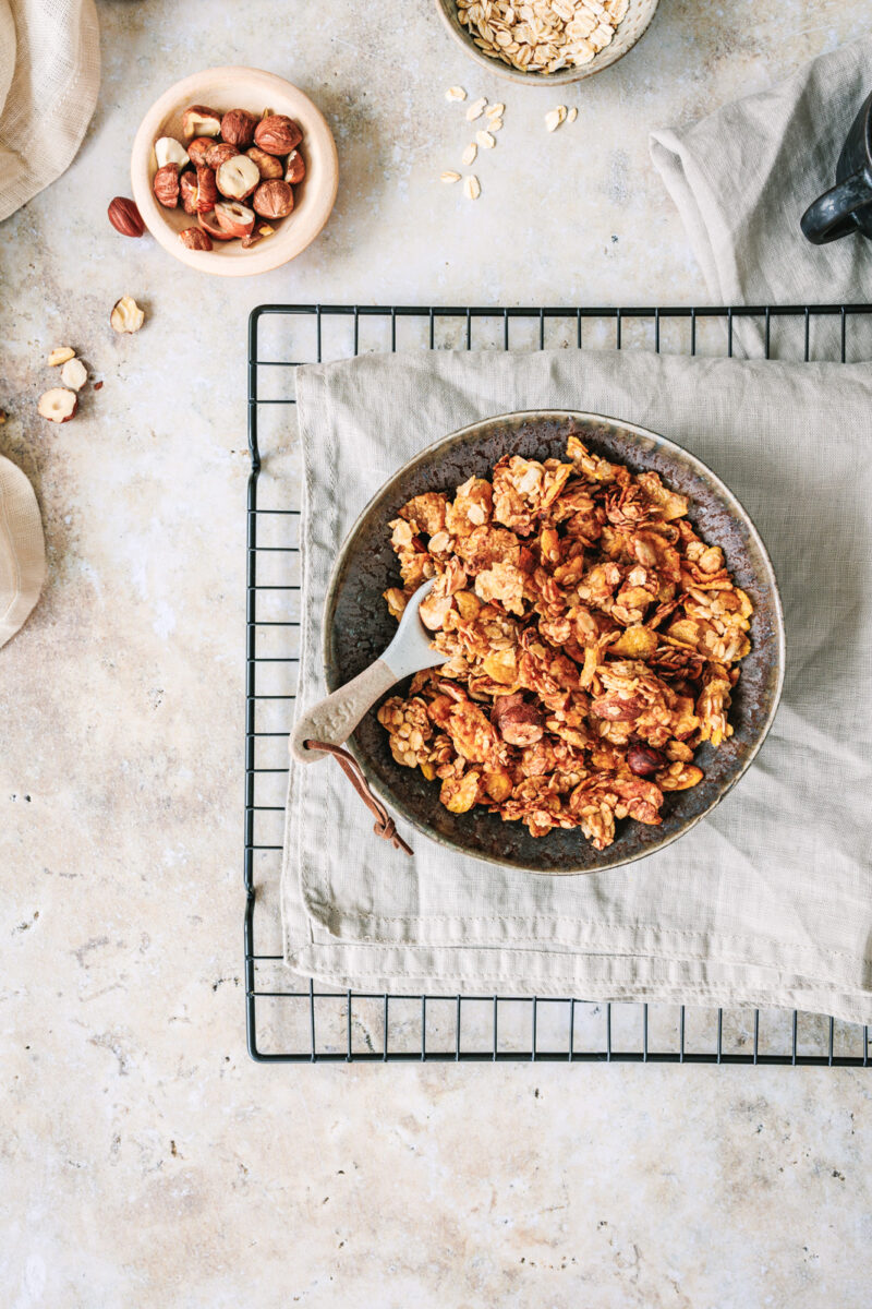 Granola ohne Zucker Gesundes Knuspermüsli