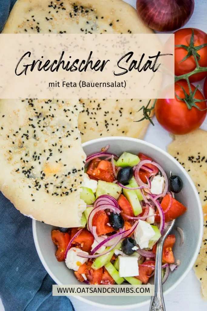 Griechischer Salat mit Feta.