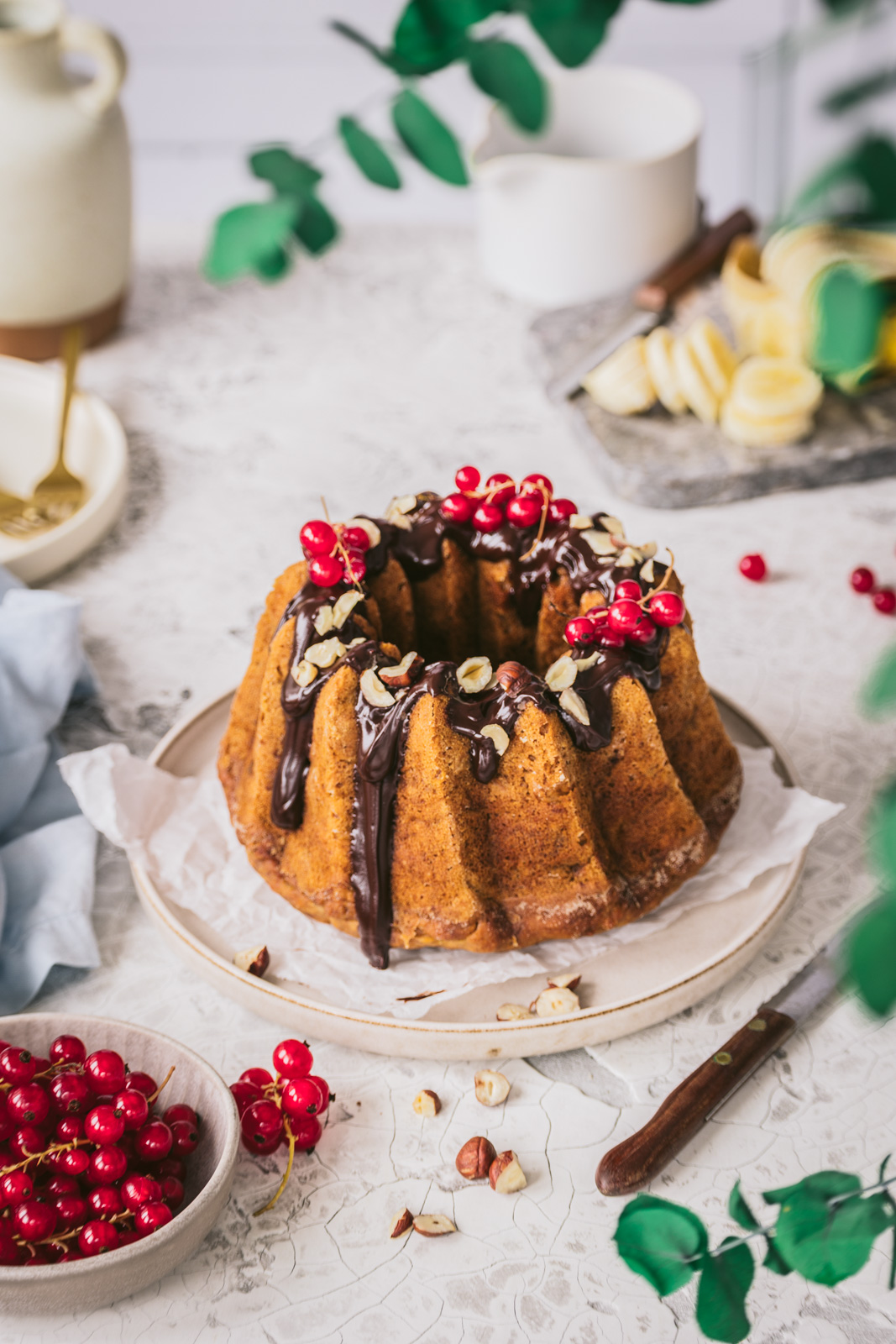 Veganer Bananenkuchen.