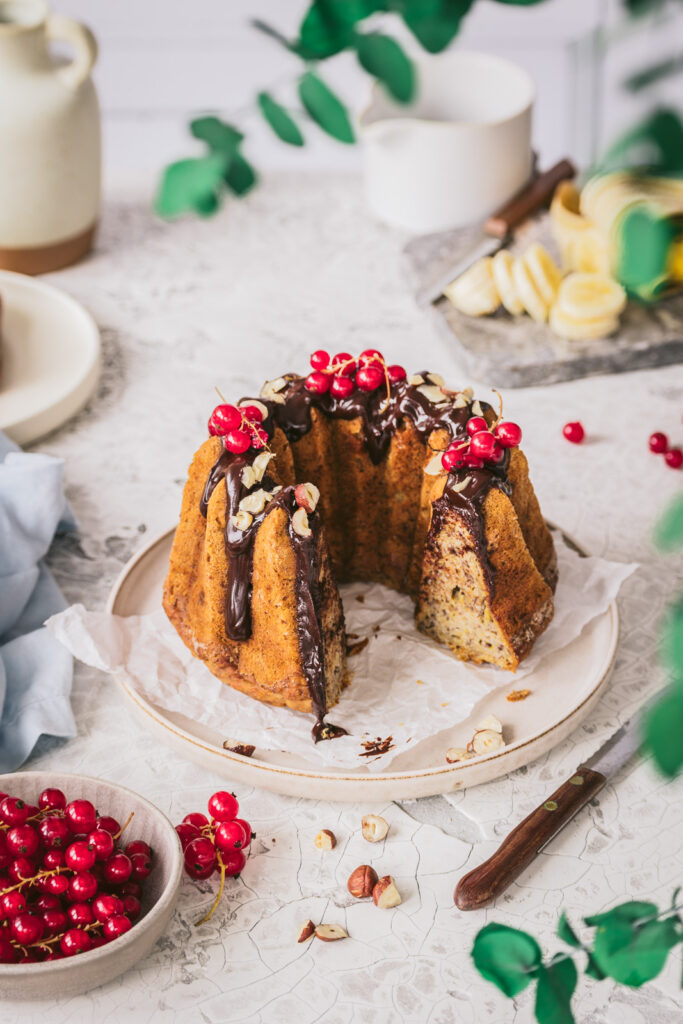 Zuckerfreier Bananenkuchen ohne Ei.