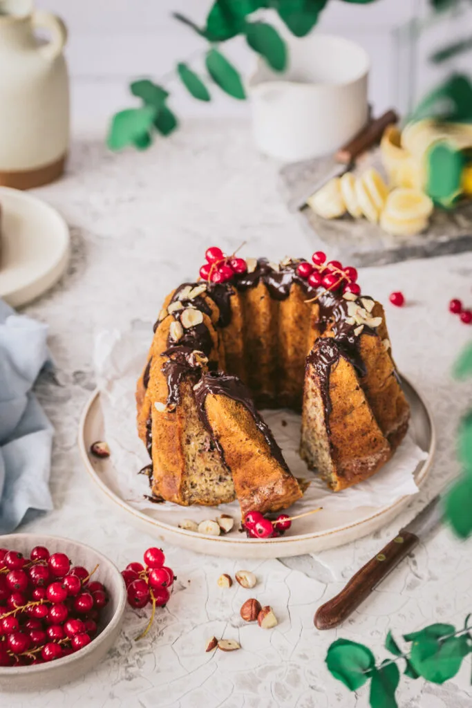 Gesunder Bananenkuchen ohne Zucker.