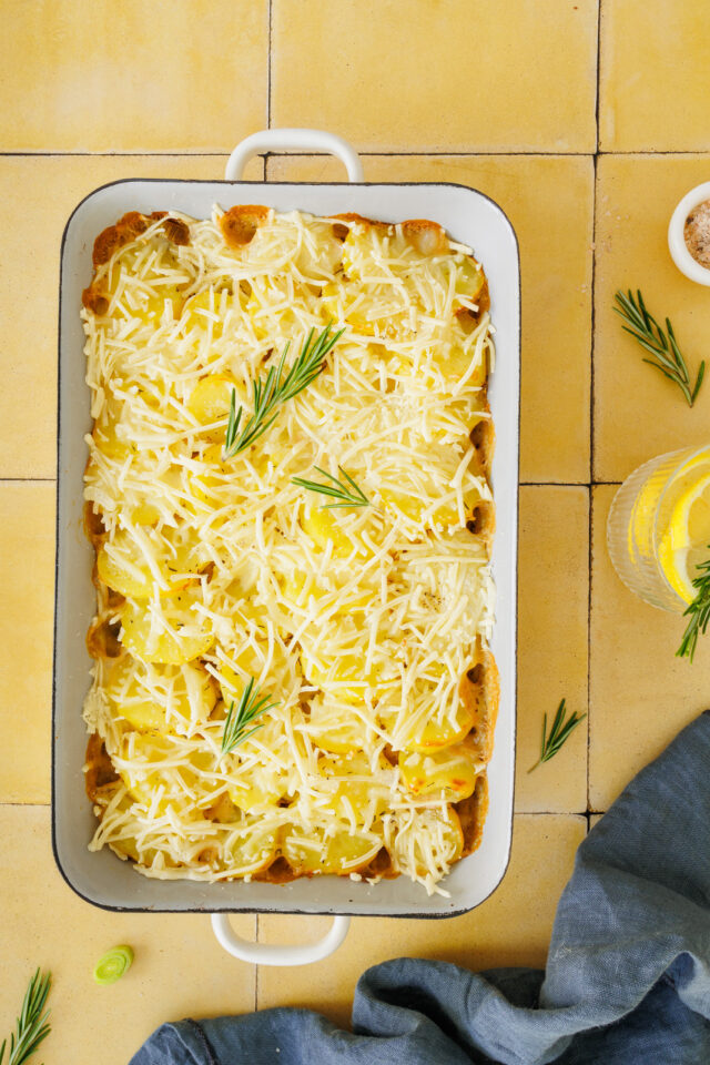 Mein bestes schnelles Kartoffelgratin mit gekochten Kartoffeln