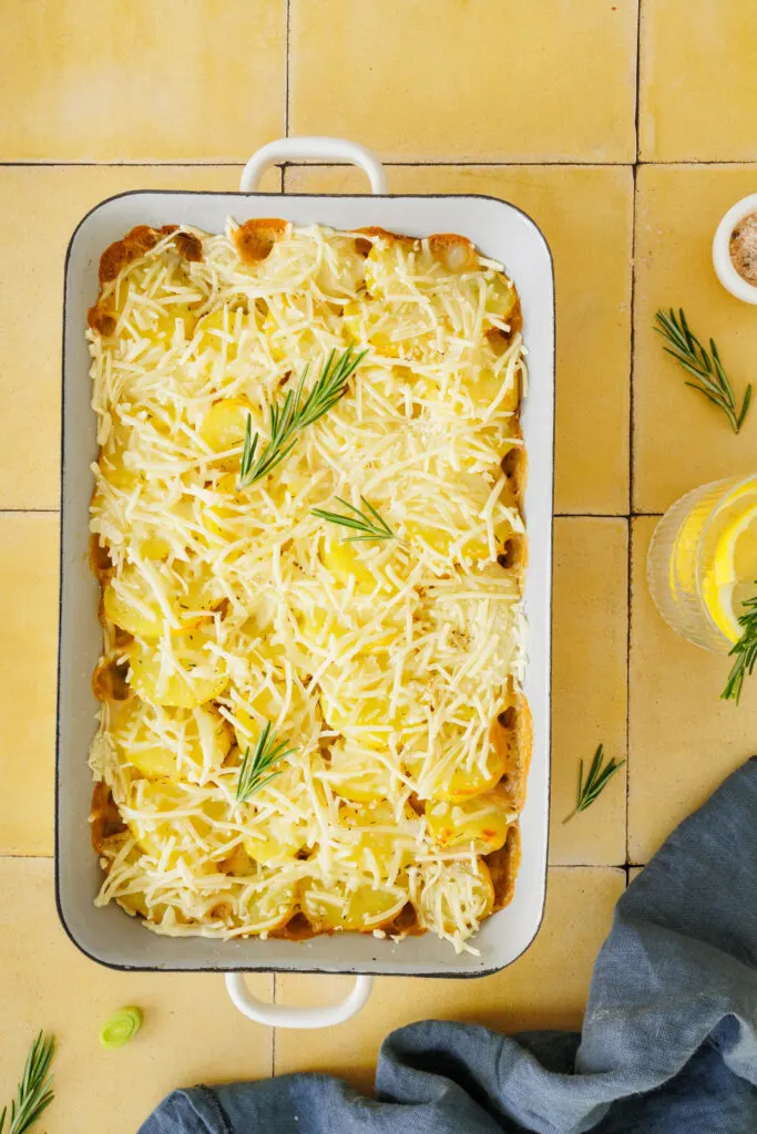 Kartoffelgratin gekochte Kartoffeln.