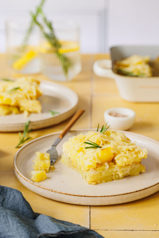 Mein bestes schnelles Kartoffelgratin mit gekochten Kartoffeln