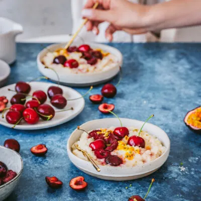 Milchreis gesund zubereiten: vegan und ohne Zucker.