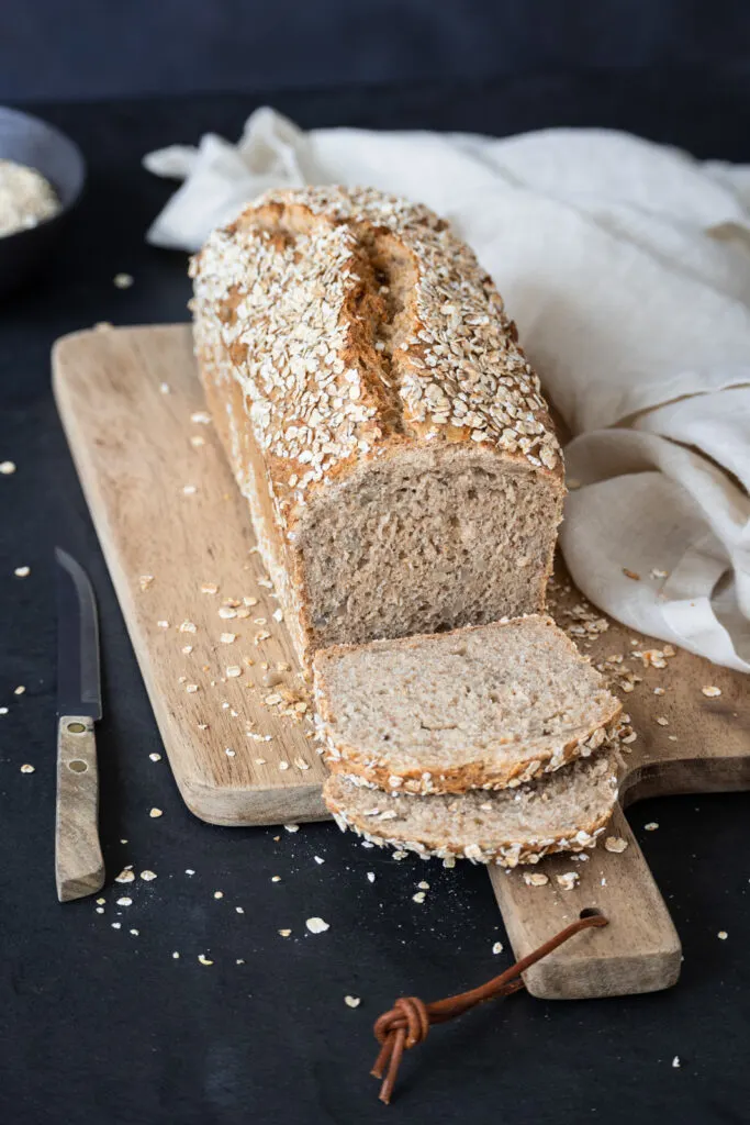 Einfaches Haferbrot-Rezept.