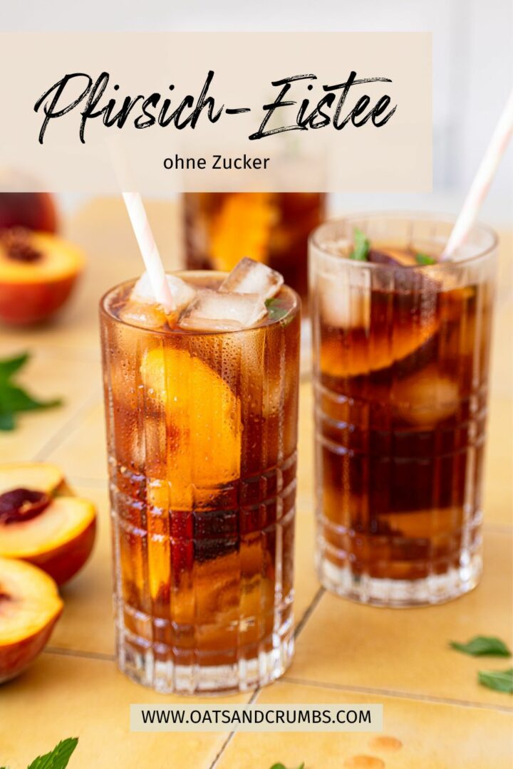 Pfirsich-Eistee ohne Zucker – selbstgemacht Pfirsich-Eistee ohne Zucker – selbstgemacht