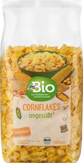 Produktfoto ungesüßte Cornflakes von dmBio.