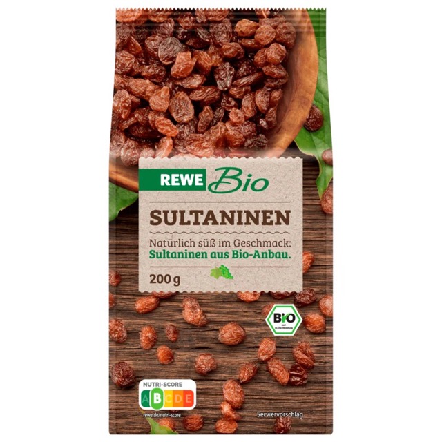 Produktfoto Rosinen/Sultaninen von REWE Bio. 