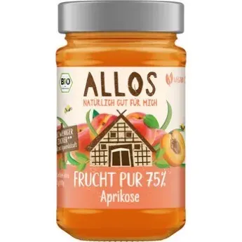 Produktfoto Aprikosenmarmelade mit 75% Fruchtanteil von Allos.