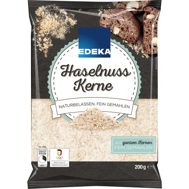 Produktfoto geriebene Haselnüsse von EDEKA.