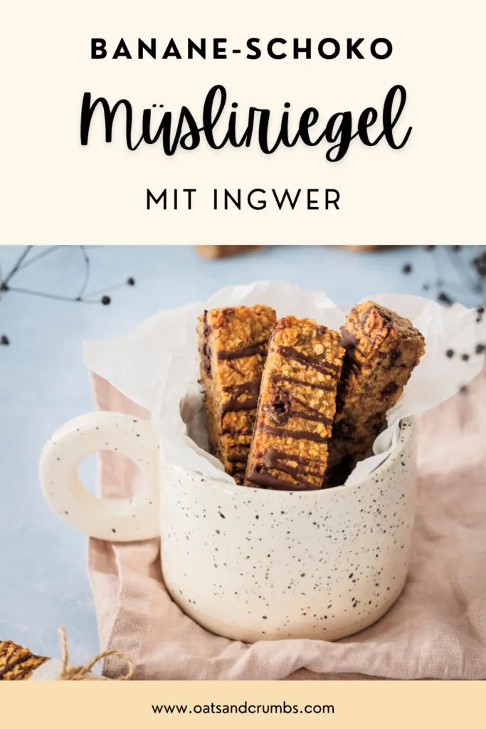 Rezept für Müsliriegel Banane-Schoko mit Ingwer von Oats and Crumbs.