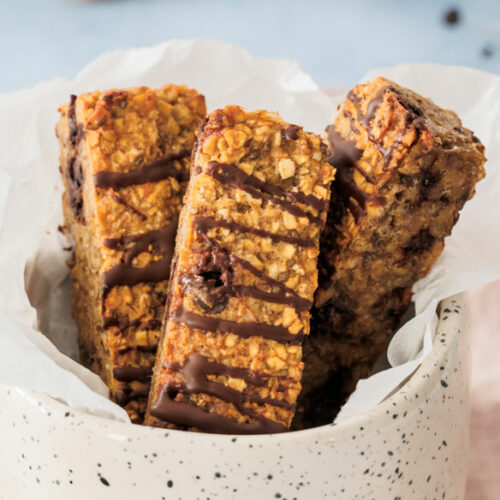 Müsliriegel Banane-Schoko mit Ingwer (gesund)