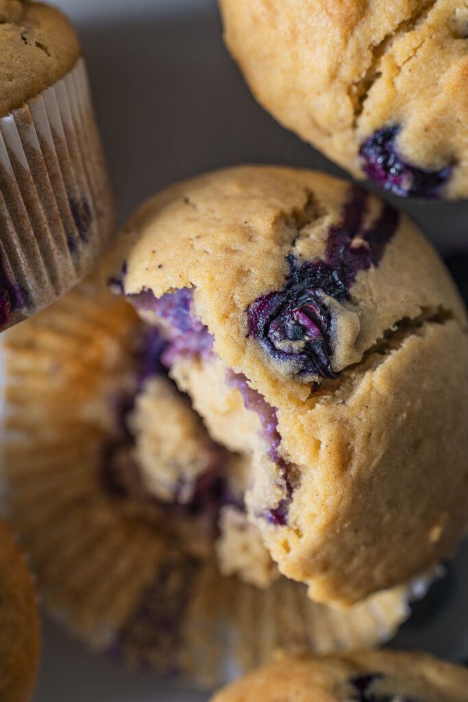 Zuckerfreie Heidelbeer-Muffins.