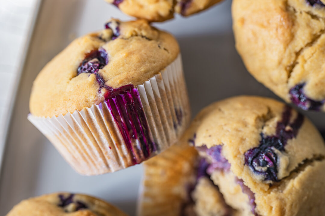Saftige Blaubeer-Muffins ohne Zucker