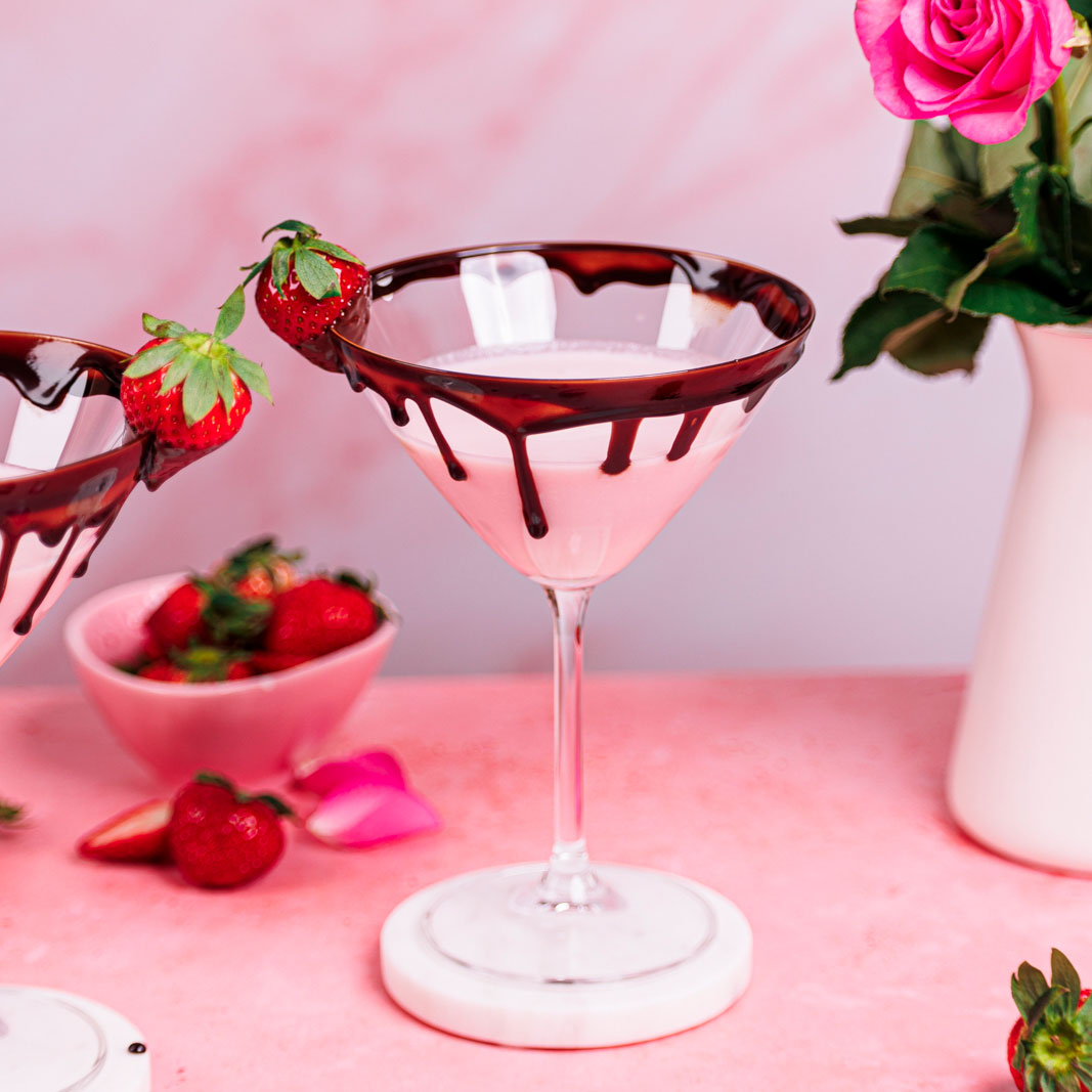 Erdbeer-Schoko-Martinis (Valentinstags-Drink)
