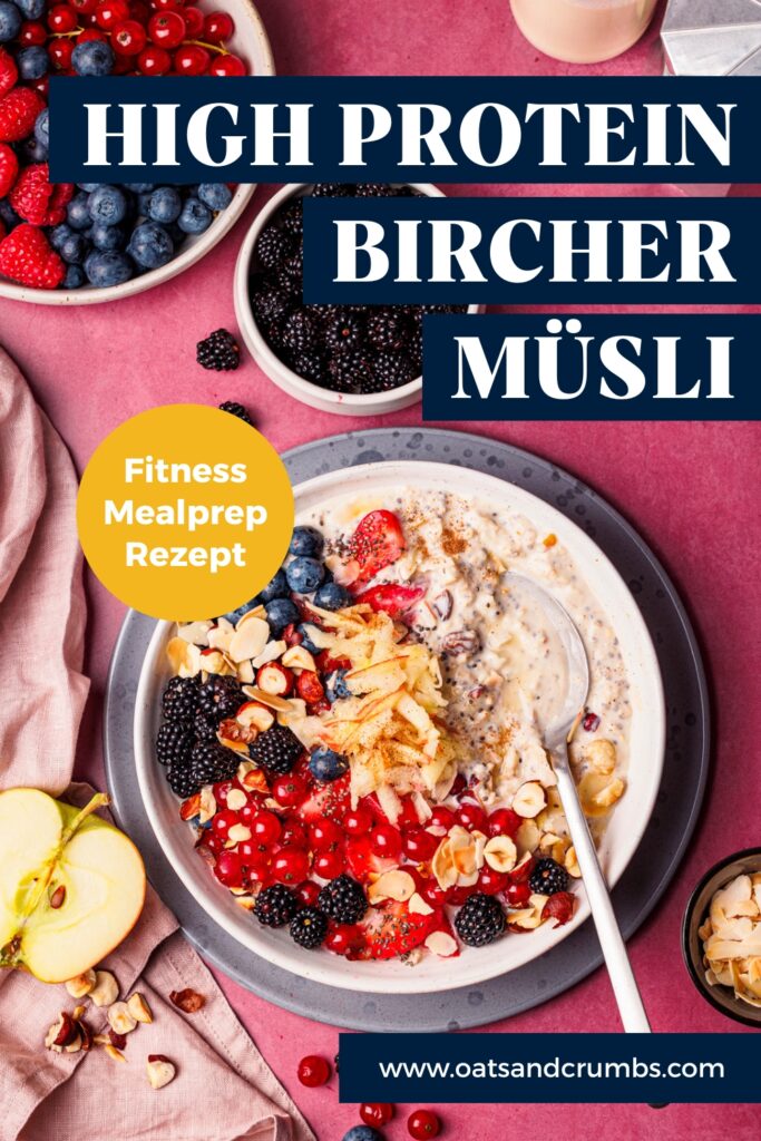 Rezept für proteinreiches Bircher Müsli.