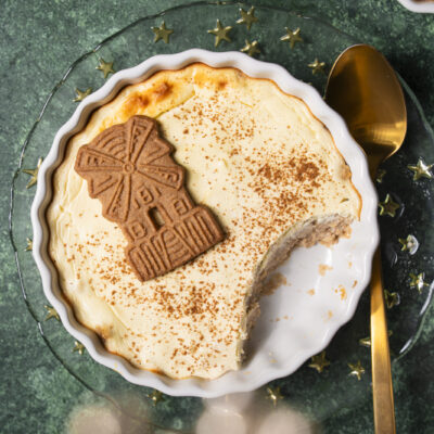 Weihnachtliches Fitness-Frühstück: Spekulatius-Cheesecake Baked Oats.